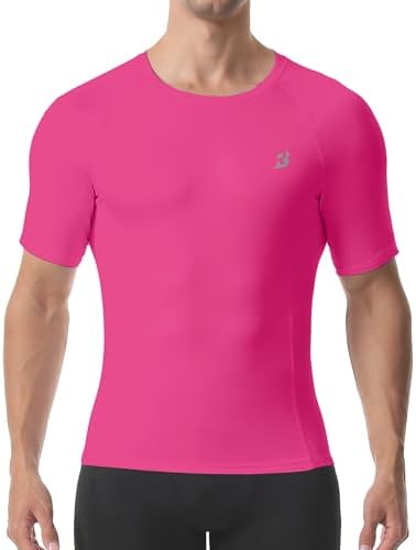 Roadbox Compression Shirt Men Short Sleeve, Cool Dry Base Layer Athletic Undershirts, Workout T-Shirt for Sports Gym Running - Image 2