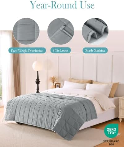 Topblan Cooling Weighted Blanket for Adults, 20 lbs 88 x 104 King Size Bed - Image 5