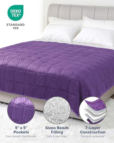Kivik 15lbs Weighted Blanket for Adults, 60"x80" Queen Size Heavy Blankets - Image 5