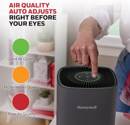 Honeywell Allergen Plus Compact HEPA Small Room Air Purifiers, Grey - Image 6