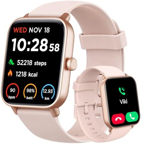 Smart Watch for Women Android & iPhone, Alexa Built-in, IP68 Waterproof Activity Fitness Tracker with Bluetooth Call (Answer/Make), 1.8" Smartwatch with Heart Rate/SpO2/Sleep Monitor, 100+ Sports Mode by GydomUSOfficial
