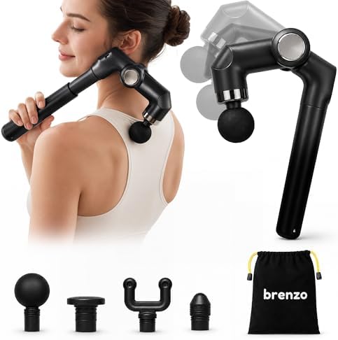 brenzo Massage Gun with Extended Handle, Cordless Full Body Massager by Unknown