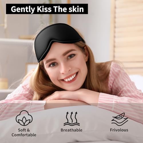 Easysleep Sleep Eye Mask 3D Contoured Cup Sleeping Mask with 100% Light Blocking and Adjustable Strap Soft Breathable Eye Cover Night Blindfold Mask for Men Women. - Image 6