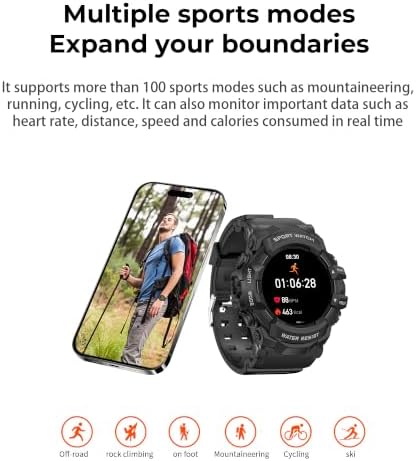 Military Smart Watch for Men (Answer/Make Call), iOS & Android - Image 5