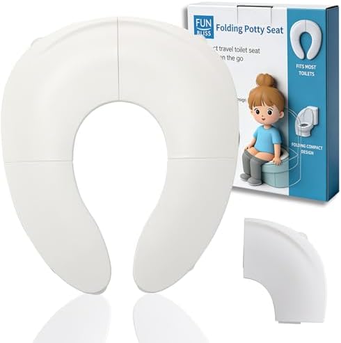 Funbliss Foldable Travel Potty Seat for Toddlers, White by Funbliss