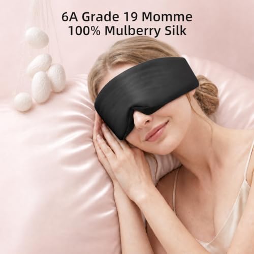 USlixury® 3D Contoured Silk Sleep Mask – Total Blackout, Zero Eye Pressure - Image 6
