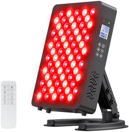 Red Light Therapy for Body, 660nm 850nm Near Infrared Lamp with Timer and Remote, 70 Dual Chip LEDs Device with 350W of Power, Ideal for Face and Body (M70) by IndustrialVintageLight
