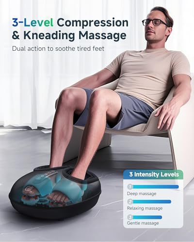 CILI Shiatsu Foot Massager with Heat and Compression, Kneading, Rolling,Electric Feet Massager for Plantar Fasciitis, Neuropathy, Feet Heater, Foot Warmer for Women, Size Up to 14" - Image 3