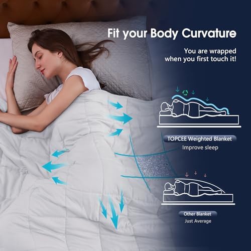 L'AGRATY Weighted Blanket - 60"x80" 20lbs Cooling Breathable Heavy Blanket Microfiber Material with Glass Beads for Adult All-Season Summer Fall Winter Soft Thick Comfort - Image 5