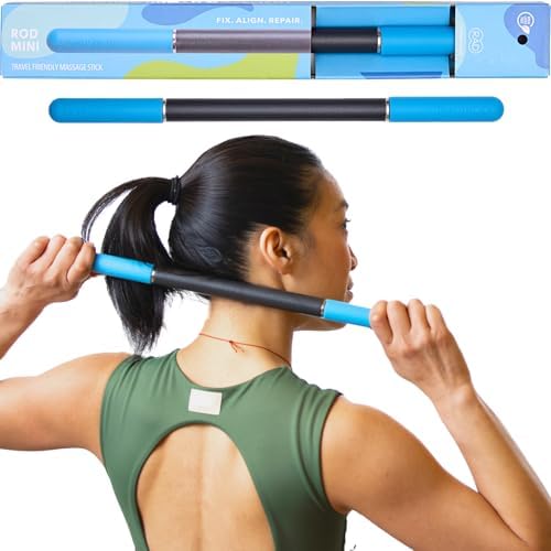 RAD Rod Mini – 16in Compact Deep Tissue Massage Roller Stick – Travel-Ready Myofascial Release Tool for Legs, Back, Neck, Arms & Shoulders – Muscle Roller for Mobility & Recovery by RAD