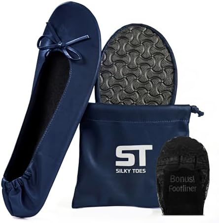 Foldable Flats for Women, Portable Ballet Shoes for Wedding &Travel Comfort by SilkyToes