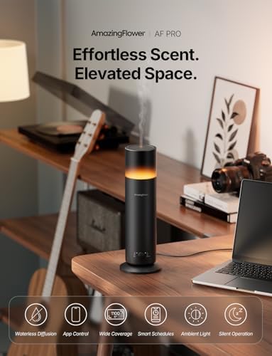 Waterless Essential Oil Diffuser with App Control for Home, Black - Image 2