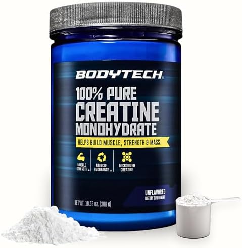 BodyTech Creatine Monohydrate Powder, Unflavored, 10.58 Oz, 60 Servings by BodyTech