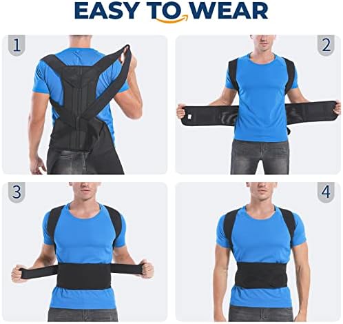 DIANMEI Back Brace Posture Corrector for Women and Men, Back Braces for Upper and Lower Back Pain Relief, Adjustable and Fully Back Support Improve Posture and Lumbar Support(XL, 39.5"-43" Waist) - Image 5