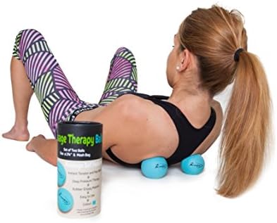 Therapy Massage Ball - Instant Muscle Pain Relief. Proven Effective for Myofascial Release, Deep Tissue Pressure, Yoga & Trigger Point Treatments. Set - 2 Extra Firm Balls W/Mesh Bag. - Image 5