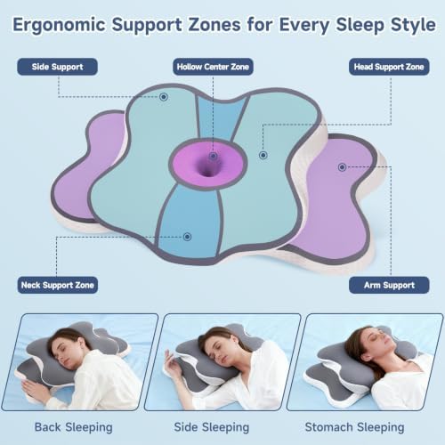 Sleep Apnea Pillow Ergonomic Cervical Neck Pillow for Pain Relief - Image 4