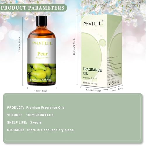 PHATOIL Pear Fragrance Oil for Diffuser Aromatherapy 3.38FL.OZ - Image 6
