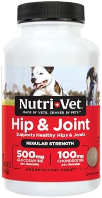 Nutri-Vet Hip & Joint Dog Supplement, 500mg Glucosamine, 75 Count by Nutri-Vet