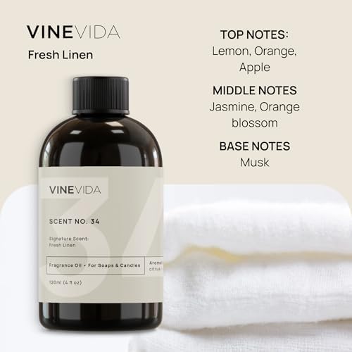 VINEVIDA Fresh Linen Fragrance Oil for Cold Air Diffusers - (128 Fl Oz) - Essential Oils for Diffuser Oil Refill & Air Freshener Room Spray - Image 3