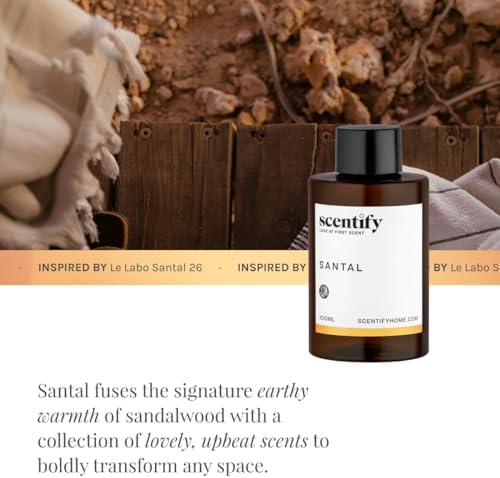 Scentify Santal Aroma Oil Refill Scent for Oil Diffusers - Iris, Amber, Sandalwood, Cedar Scents - Luxurious Relaxing Aromatherapy Diffuser Fragrance 470ml, 16 oz - Image 4