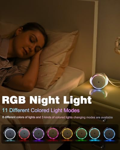 White Noise Sound Machine with 27 Soothing Sounds,Sleep Sound Timer and Memory Function - Portable Sound Machine for Baby and Adult at Home,Office,Travel and More - Image 3