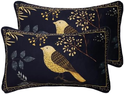 patdrea Designer Velvet Throw Pillow Cover,Set of 2,12"x20"-Doodle B by patdrea