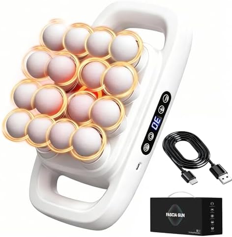 16 Head Massage Gun Deep Tissue, Gift for Husband 2026 Upgrade 48KG Force, 3 Modes & 30 Intensities, Quiet Portable with Dual Safety Protection for Neck Back Legs Waist Pain Relief by Shineforu
