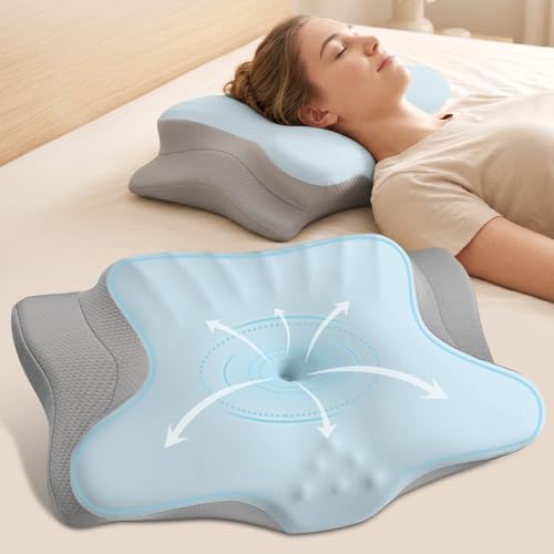 Ylekto Cervical Neck Pillow for Pain Relief - Contour Memory Foam Pillows by Ylekto