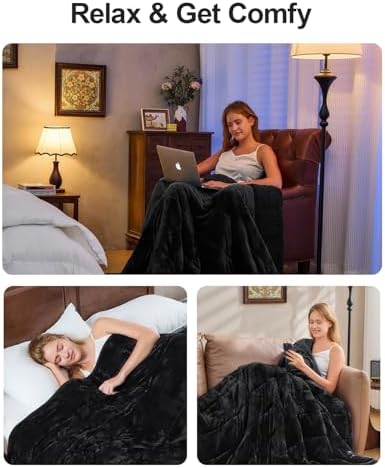 Ultra Soft Sherpa Weighted Blanket for Adults, 60"x80" 17lbs Heavy Blankets - Image 4