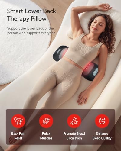 FliKEZE Electric Lumbar Support Pillow with Red Light Massage - Image 6