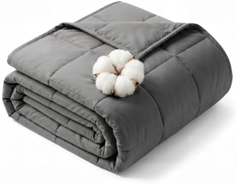 Machine Washable Weighted Blanket for Adults - Heavy Blankets for All-Season Sleeping, Cooling Soft & Breathable with Premium Glass Beads (60” x 80”｜15lbs) by SmartQueen