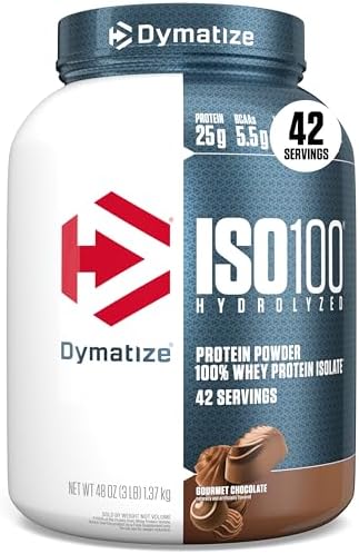 Dymatize ISO100 Protein Powder, 100% Whey Isolate, Gourmet Chocolate by DymatizeNutrition