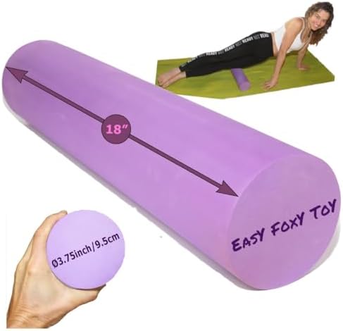 Small Size Medium-Hard Density EVA 4 Inch Foam Roller for Back &Leg Pain; Sore Muscle Recovery; Trigger Point Massage Roller Ø3.75x18inch Physical Therapy; Helps as Spine Cracker Stretcher by EasYFoxYToY-WoodenToys