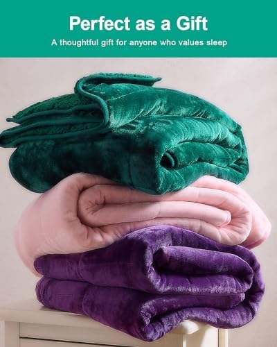 Ultra Soft Sherpa Weighted Blanket for Adults, 48"x72" 15lbs Heavy Blankets - Image 5