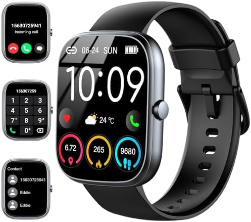 Smart Watch (Answer/Make Calls), 1.91"HD Smartwatch for Men Women Heart Rate/Sleep Monitor/Pedometer/Calories, New Fitness Watch with 113+ Sport Modes, Running Watch IP68 Waterproof for Android iOS by Jugeman