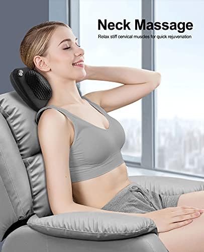 VIKTOR JURGEN Back Massager Neck Massager with Heat, Massage Pillow Gifts for Mothers Day & Fathers Day, Electric Shiatsu Shoulder Massager, Deep Kneading Massager for Back Pain, Neck Pain - Image 4