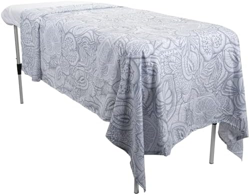 ForPro Designer Microfiber Massage Flat Sheet, 100"L x 63"W, Island White - Image 2