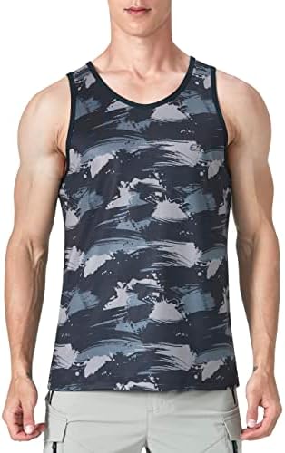 EZRUN Men's Quick Dry Workout Tank Top UPF 50+ Sweat-Wicking Gym Shirt by EZRUNSPORT