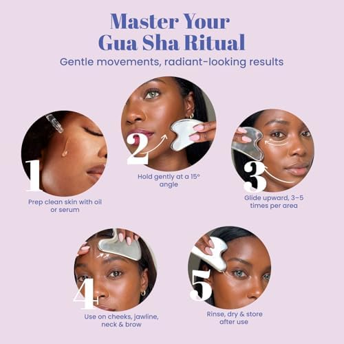 ROSELYNBOUTIQUE Stainless Steel Gua Sha Facial Massager Tool - Cooling Metal Face Sculpting Tool for Daily Skincare Routine, Durable & Easy to Clean - Image 6