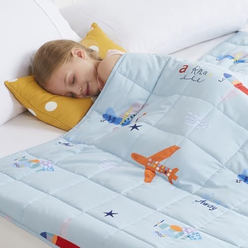 Weighted Blanket 5lbs Small Heavy Throw Blanket Gifts 36"x48" Airplane by HOSUKKO