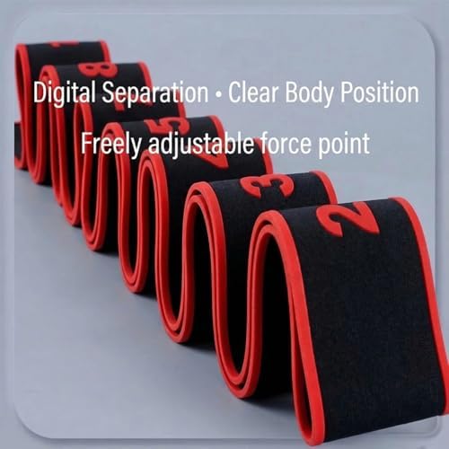Fitness Resistance Band for Stretching and Yoga, 8-Section Elastic Stretch Strap with Numbered Markings, Adjustable Training Band for Pilates, Flexibility, Home Gym Workout - Image 3