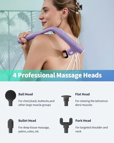 3-in-1 Detachable Massage Gun Deep Tissue with Extension Long Handle - Image 5