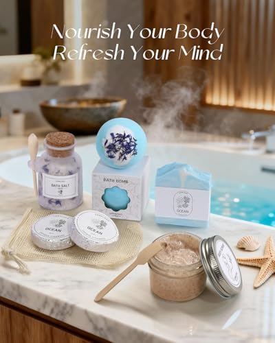 Ocean Spa Gifts for Women - 11pc Self-care Spa Gift Basket - Image 3
