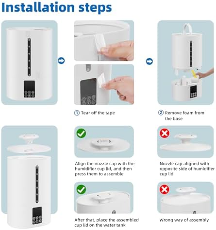Coolfiqu 6L Warm & Cool Mist Humidifiers for Bedroom,Large Room,Plants - Image 2
