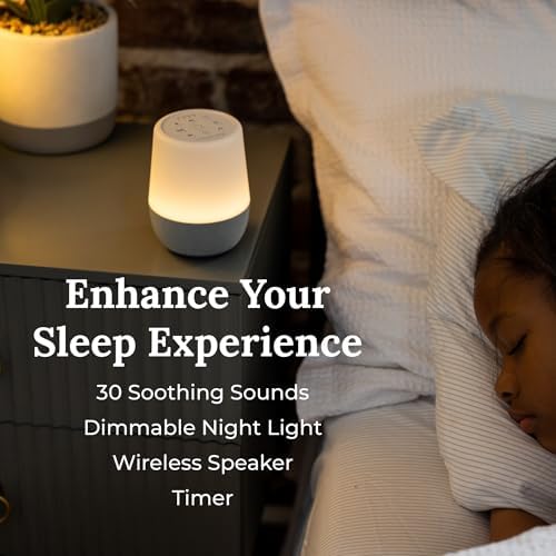 Yogasleep Duet White Noise Sound Machine & Night Light, 30 Natural Sounds,Bluetooth-Wireless Speaker for Travel,Office Privacy,Concentration,Sleep Aid for Adults & Baby, Registry & Nursery Gift,White - Image 2