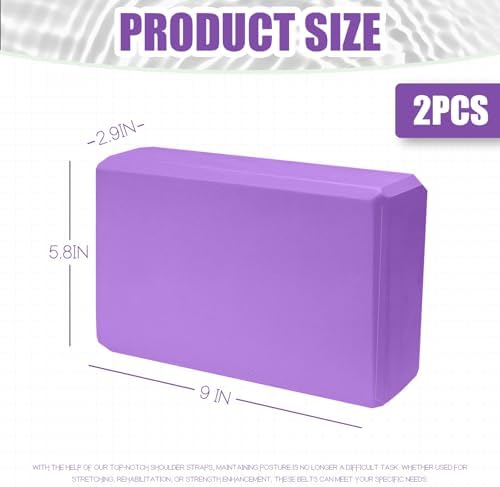 Septo 2 Pcs Yoga Blocks, 9x6x3 Inch Foam Blocks for Pilates - Image 2