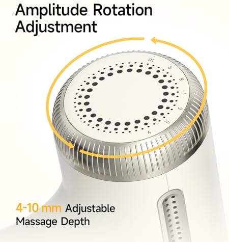 HEYCHY Mini Massage Gun Deep Tissue Muscle Massager Adjustable Depth, White - Image 2