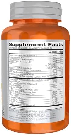 NOW Foods Sports Nutrition, Sports Energy Extreme with B Vitamins and other cofactors such as Chromium, Magnesium Malate and Carnitine, 90 Veg Capsules - Image 2