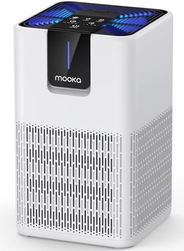 Air Purifiers for Home Large Room 1250 Ft², MOOKA H13 HEPA Filter M05 White by MOOKA