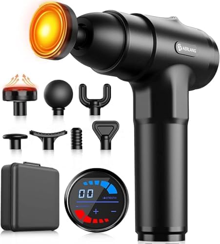 Massage Gun with Heat Massager Deep Tissue Muscle Massager Gifts for Men by AERLANG